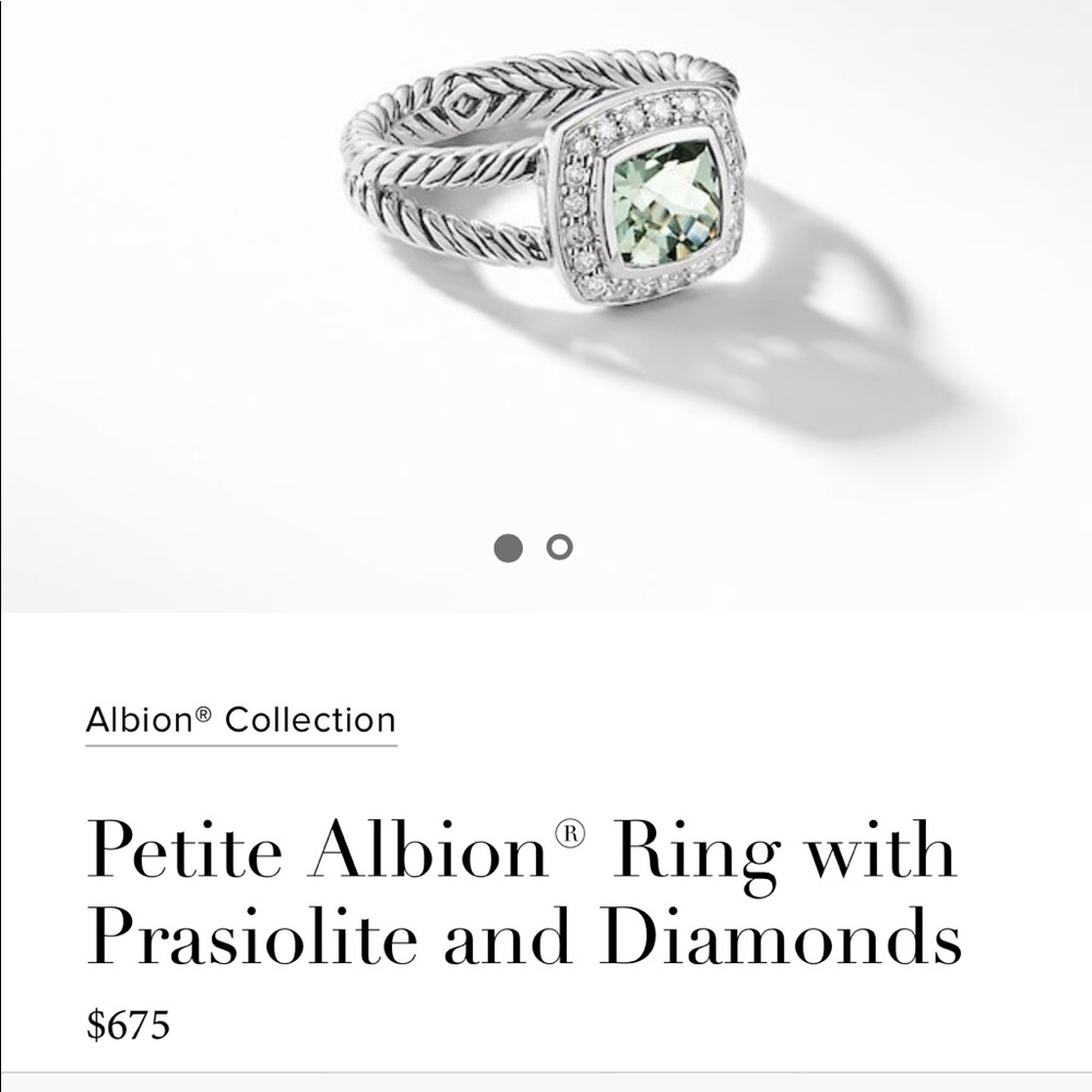 AUTHENTIC DAVID YURMAN PETITE ALBION RING, SIZE 7